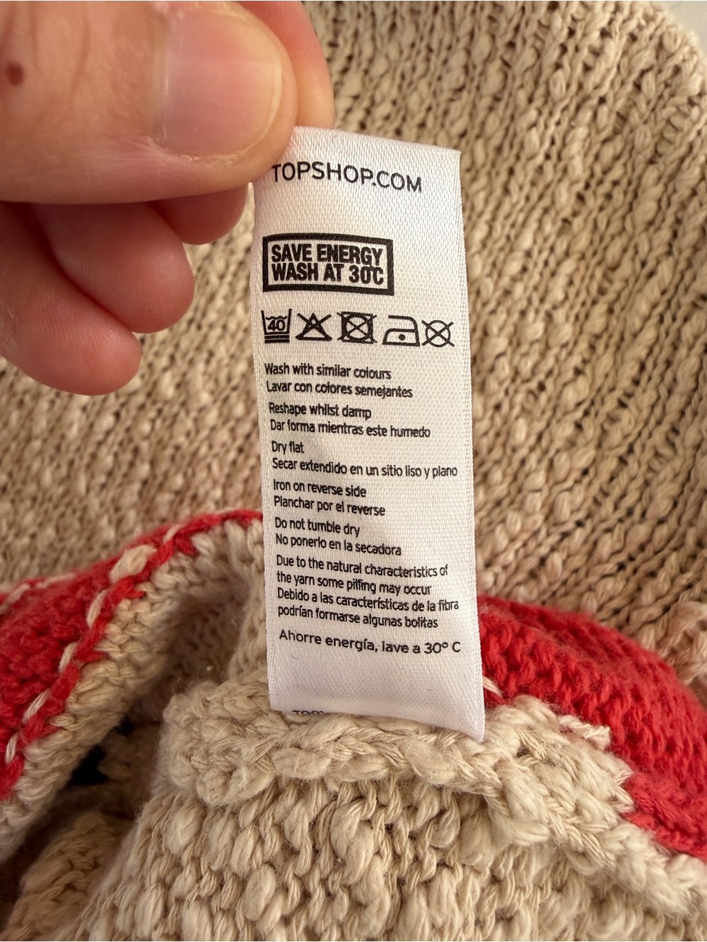 Vintage Topshop Abstract Union Jack Pullover Sweater - US 2 - Picture 5 of 6